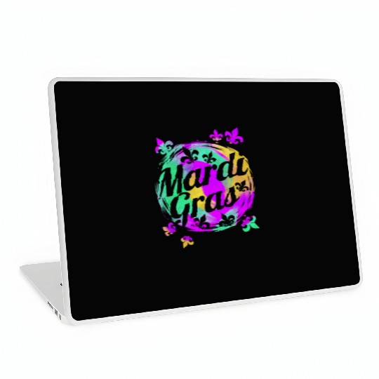 Fleur De Lis Logo For Mardi Gras Laptop Skins