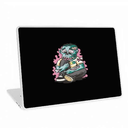Hungry sad zombie Hungry sad zombie quote inspirat Laptop Skins