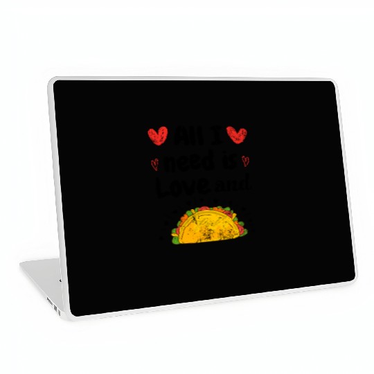 Vintage I Love Tacos Groovy Tacos Are My Valentine Laptop Skins