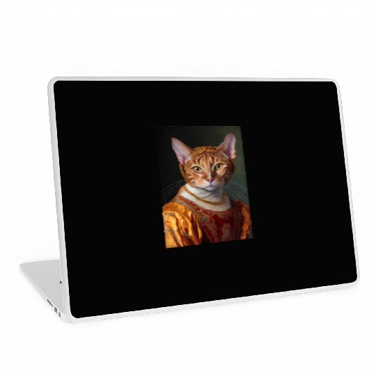 Ocicat King Cat Breed Portrait Royal Renaissance A Laptop Skins