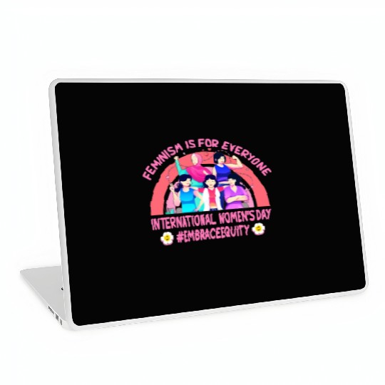 International Women's Day Embrace Equity Feminism Laptop Skins