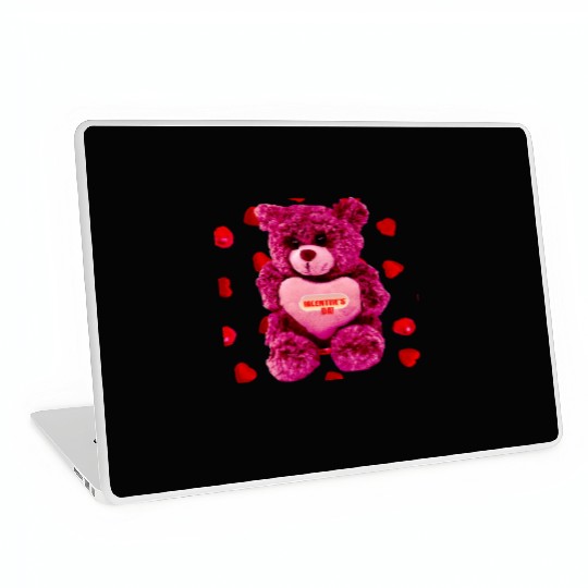 Lovely Valentine's Day Teddy Bear Laptop Skins
