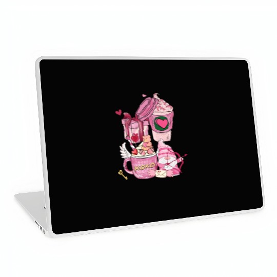Coffee Is My Love Language Cupid Coffee Valentine Laptop Skins