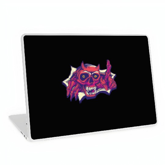 Yellow-eyed scary devil Yellow-eyed scary devil in Laptop Skins