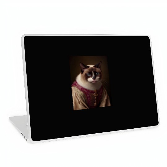 Snowshoe King Cat Breed Portrait Royal Renaissance Laptop Skins