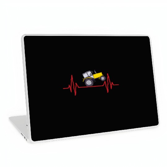 Beat Heart Pulse Tractor Truck Ranch Farm Farmer Laptop Skins