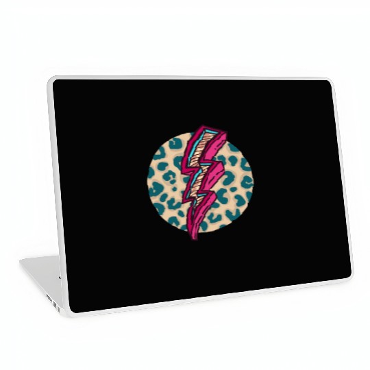 Cheetah Print Lightning Bolt Laptop Skins