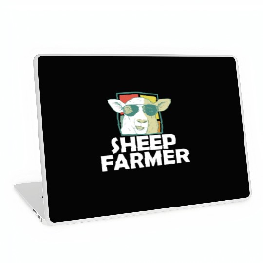 Retro Sheep Farmer Sunglasses Farming Laptop Skins