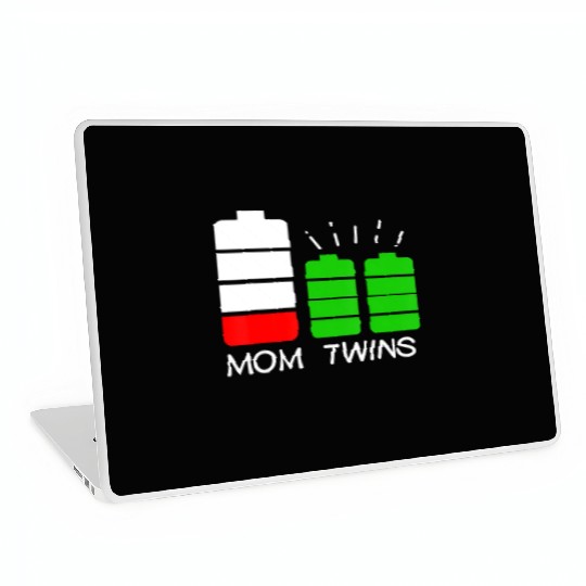 Twin Mom Low Battery Tired Mom Of Twins Laptop Skins