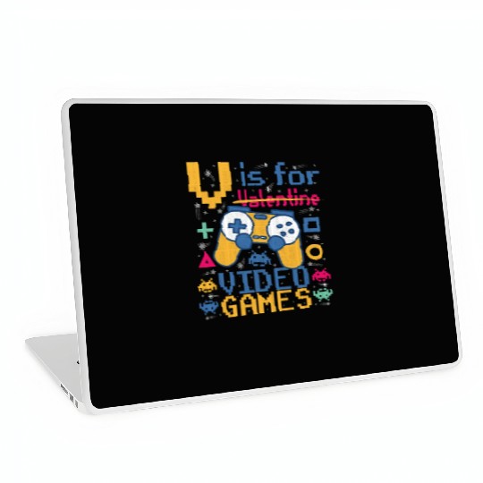 V is for video games - Funny Gamer Laptop Skins