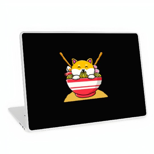 Cat Eating Spaghetti Ramen Cat Sweet Kitty Laptop Skins