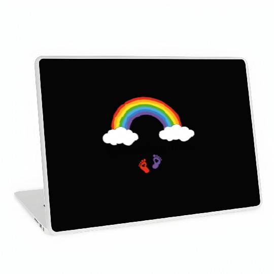 God keeps his promises Rainbow infant gown Laptop Skins