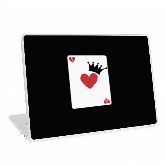 love you on playing card Laptop Skins