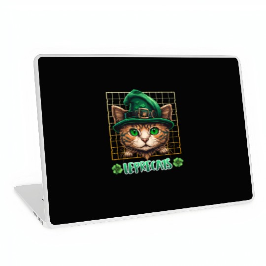 St. Patrick's Day cats leprecats kittens Laptop Skins