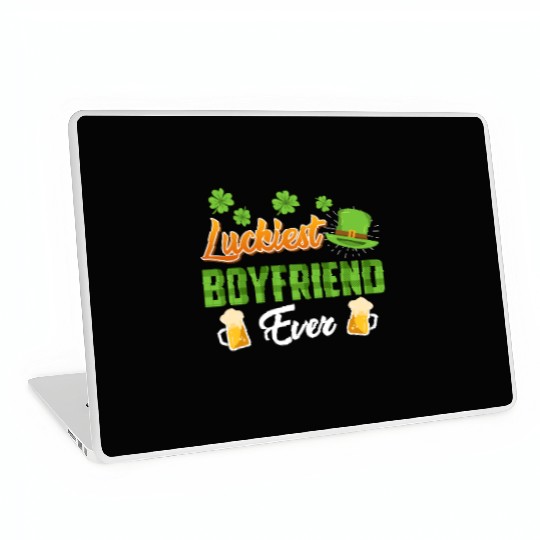 Luckiest Boyfriend Ever St. Patrick's Day Laptop Skins