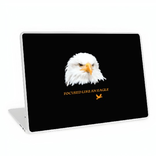 Bald Eagle Gift Idea Focussed like an Eagle Photo Laptop Skins