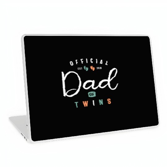 Dad of Twins Funny New Daddy To Be Expecting 2023 Laptop Skins