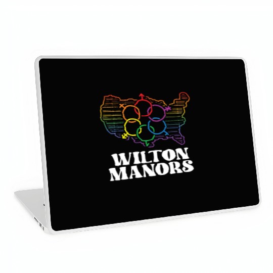 Wilton Manors Pride Flag Pride Month LGBTQ Flag Laptop Skins