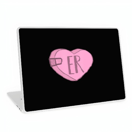 Cute ER Nurse Candy Heart Laptop Skins