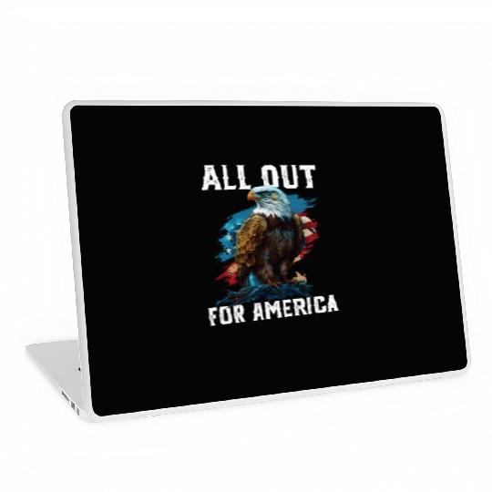 All Out for America American Bald Eagle America Laptop Skins