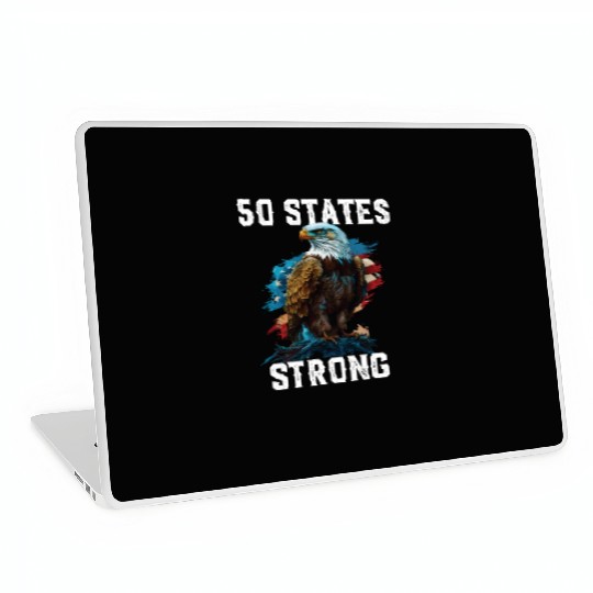 50 States Strong American Bald Eagle America 4th Laptop Skins