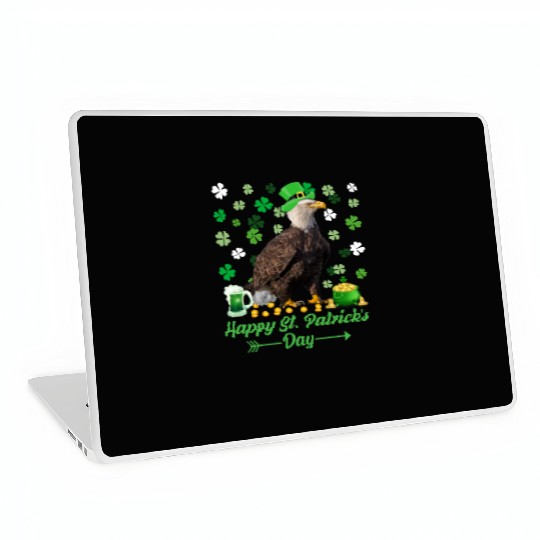 Happy St. Patrick’s Day Eagle Shamrock Laptop Skins