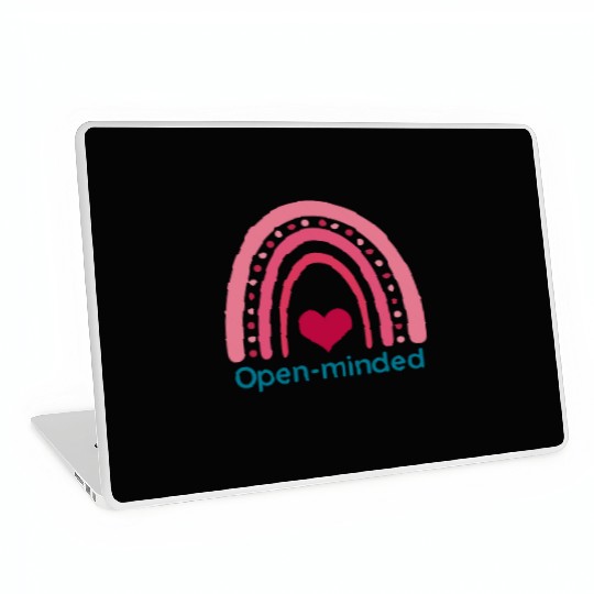 Open minded Viva Magenta Boho Rainbow Laptop Skins