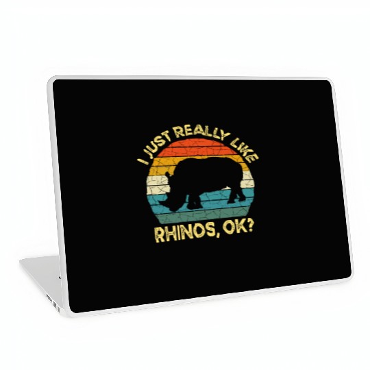 Funny I Just Really Like Rhinos OK, Funny Rhino Laptop Skins