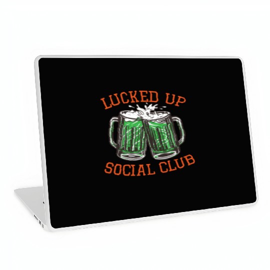 Lucked Up Soociial Clubb, Green Beer, Irish Group Dri Laptop Skins