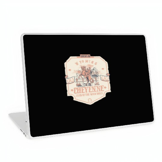 cheyenne wyoming wild west town Laptop Skins