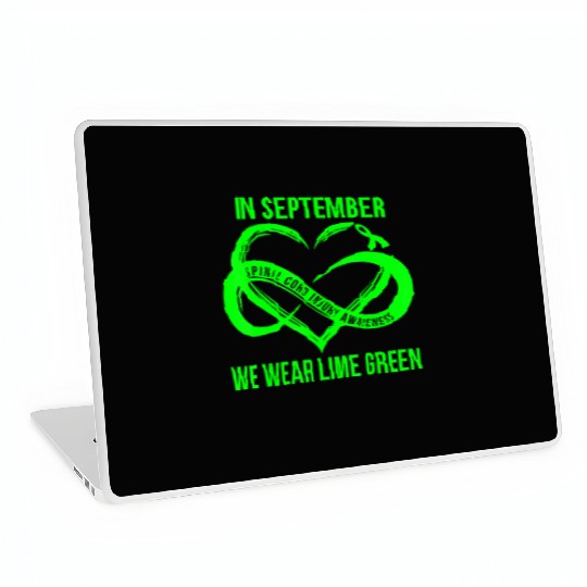 In September We Wear Lime Green Spinal Cord Injury Laptop Skins
