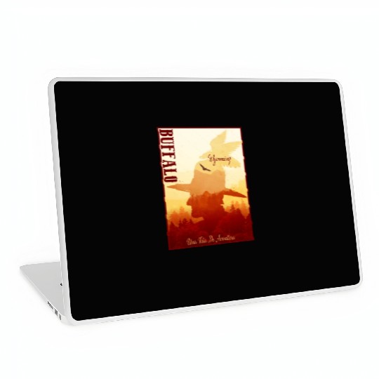 Buffalo Wyoming wild west town Laptop Skins