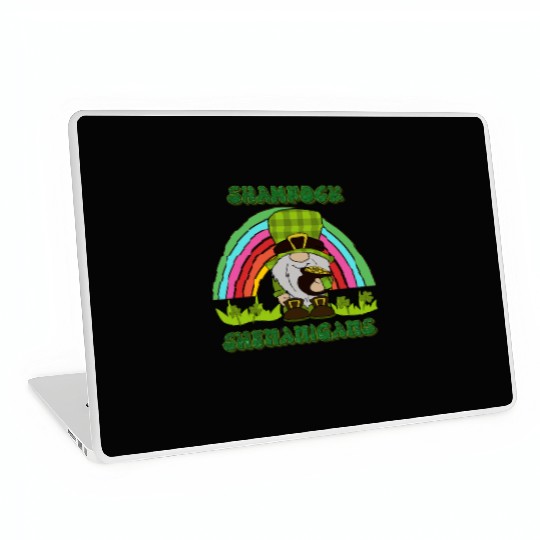 Shamrock Shenanigans Gnome Laptop Skins
