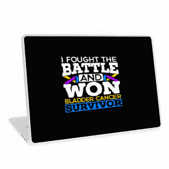 Fought The Battle And Won Bladder Cancer Survivor Laptop Skins