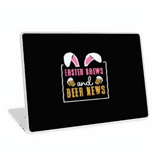 Easter Bunnies Beer Drinking Holiday Rabbit Laptop Skins