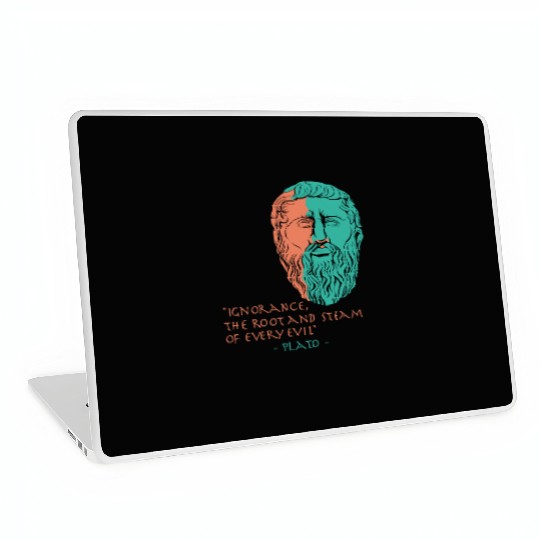 Plato Stoic Philosophy Quote Laptop Skins