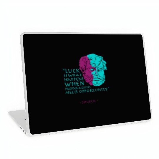Seneca Stoic Philosophy Quote, Luck Laptop Skins