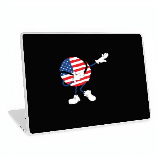America USA Flag 4th Of July Tennis Player Laptop Skins