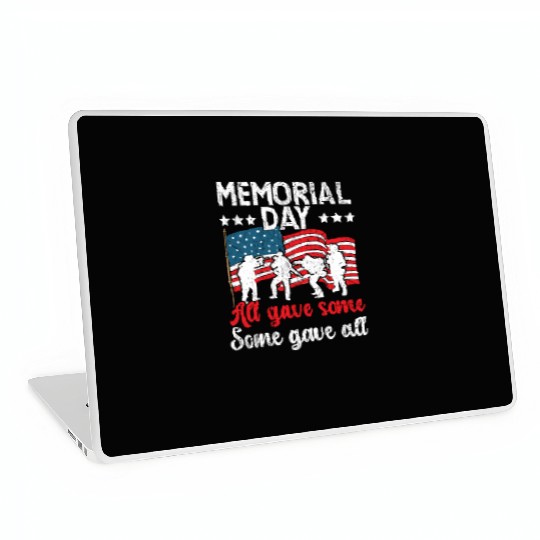 All Gave Some Some Gave All USA Flag Memorial Day Laptop Skins