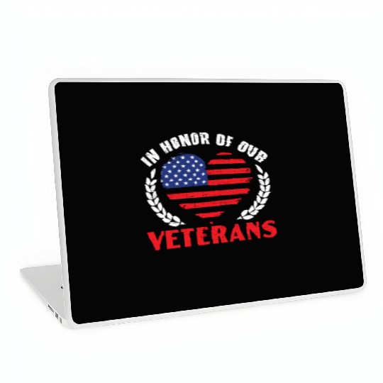 Patriotic Veteran USA Flag American Memorial Day Laptop Skins