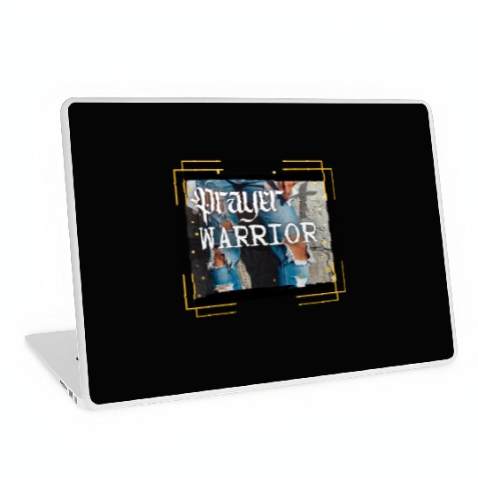 Prayer Warrior - Ripped Jeans Laptop Skins