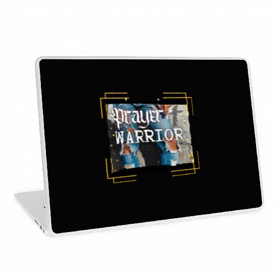 Prayer Warrior - Ripped Jeans Laptop Skins