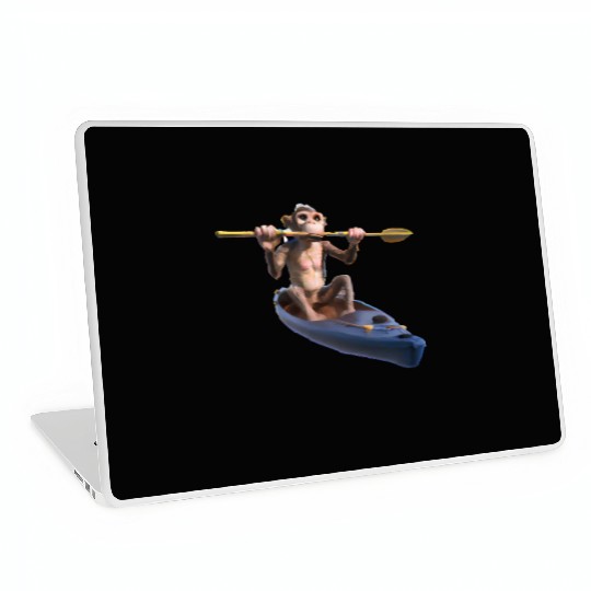 Monkey in a kayak Laptop Skins