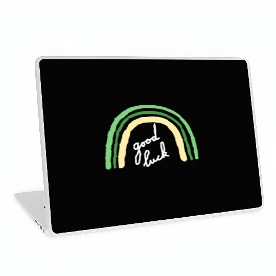 Lucky Saint Patrick's Day Good Luck Green Rainbow Laptop Skins
