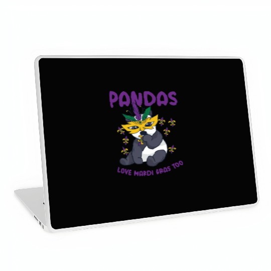 Mardi Gras Carnival Panda Mask Parade Costume Laptop Skins