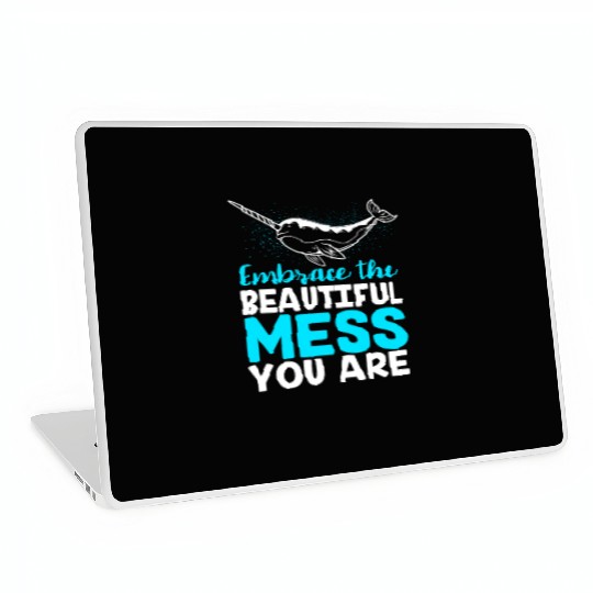 Inspirational Animal Quote Sea Creature Narwhal Laptop Skins