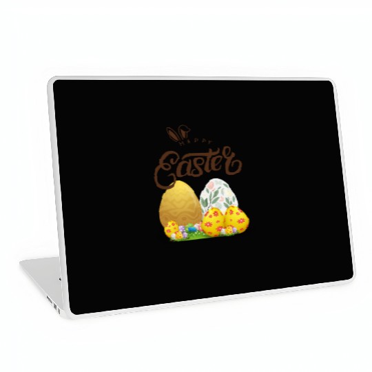 Happy easter sayings egg bunny Laptop Skins