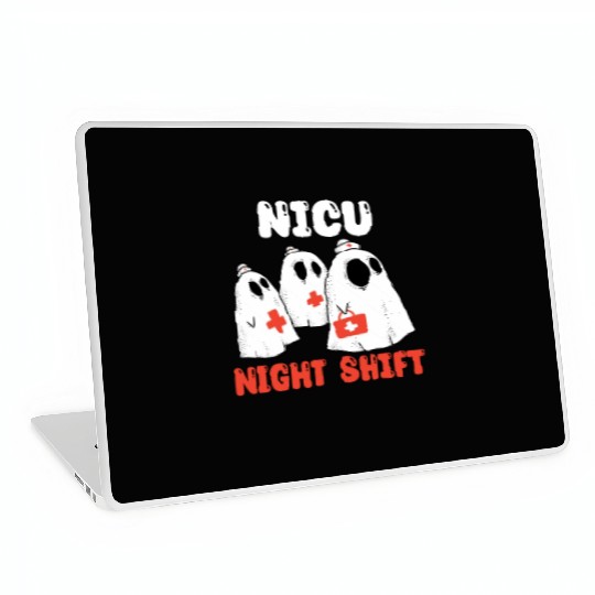 NICU Night Shift Spooky Halloween Laptop Skins