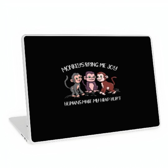 Monkey Wildlife Animal Zookeeper Monkey Whisperer Laptop Skins
