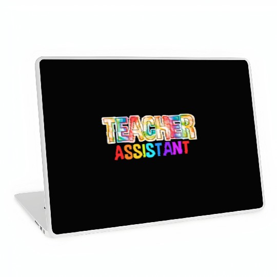 Teacher Assistant Tie Dye Back To School Laptop Skins